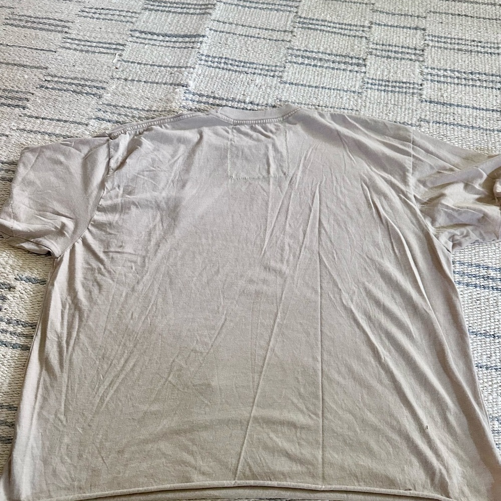 Aviator Nation, Size XL, Beige T-Shirt with Rainbow Heart Patch - Picture 2 of 4